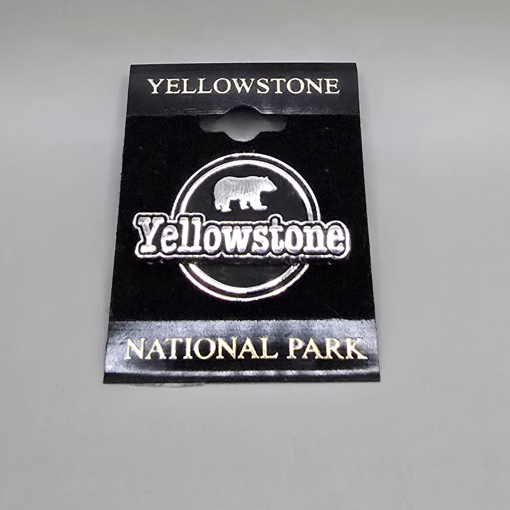Pin Yellowstone National Park Pin - Black and Silver